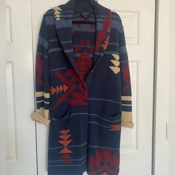 Pendleton WOMEN'S GRAPHIC SWEATER COAT - size S - Picture 3 of 7